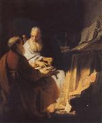 REMBRANDT Harmenszoon van Rijn, Two Scholars Disputing